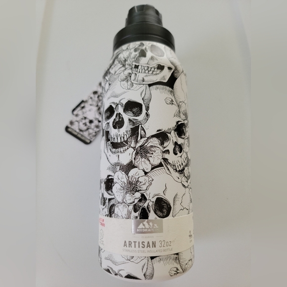 Hydrapeak Other - Hydrapeak Artisan Stainless Steel Insulated Bottle Skull Floral, 32 oz